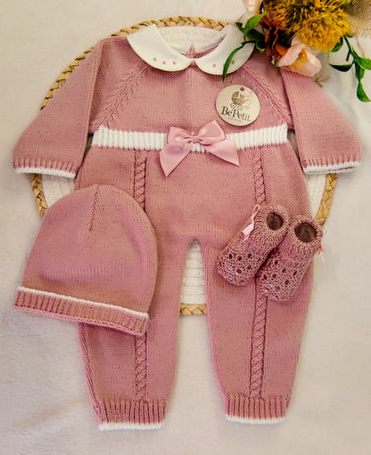 Conjunto de malha 2 peças rosa
