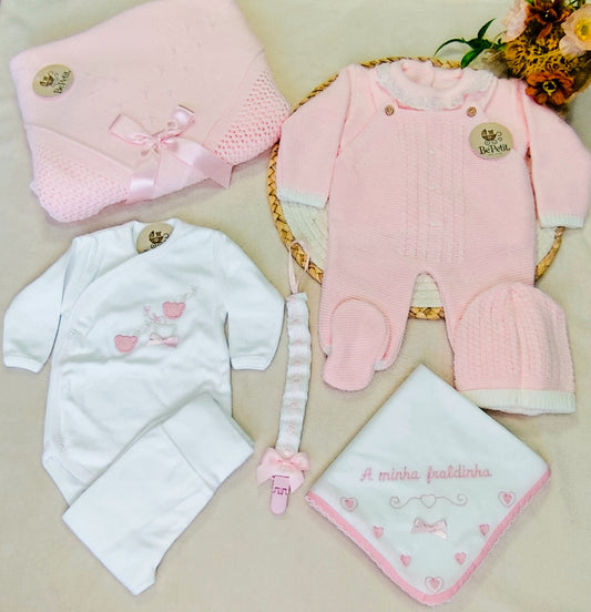 Conjunto de saída maternidade Rosa