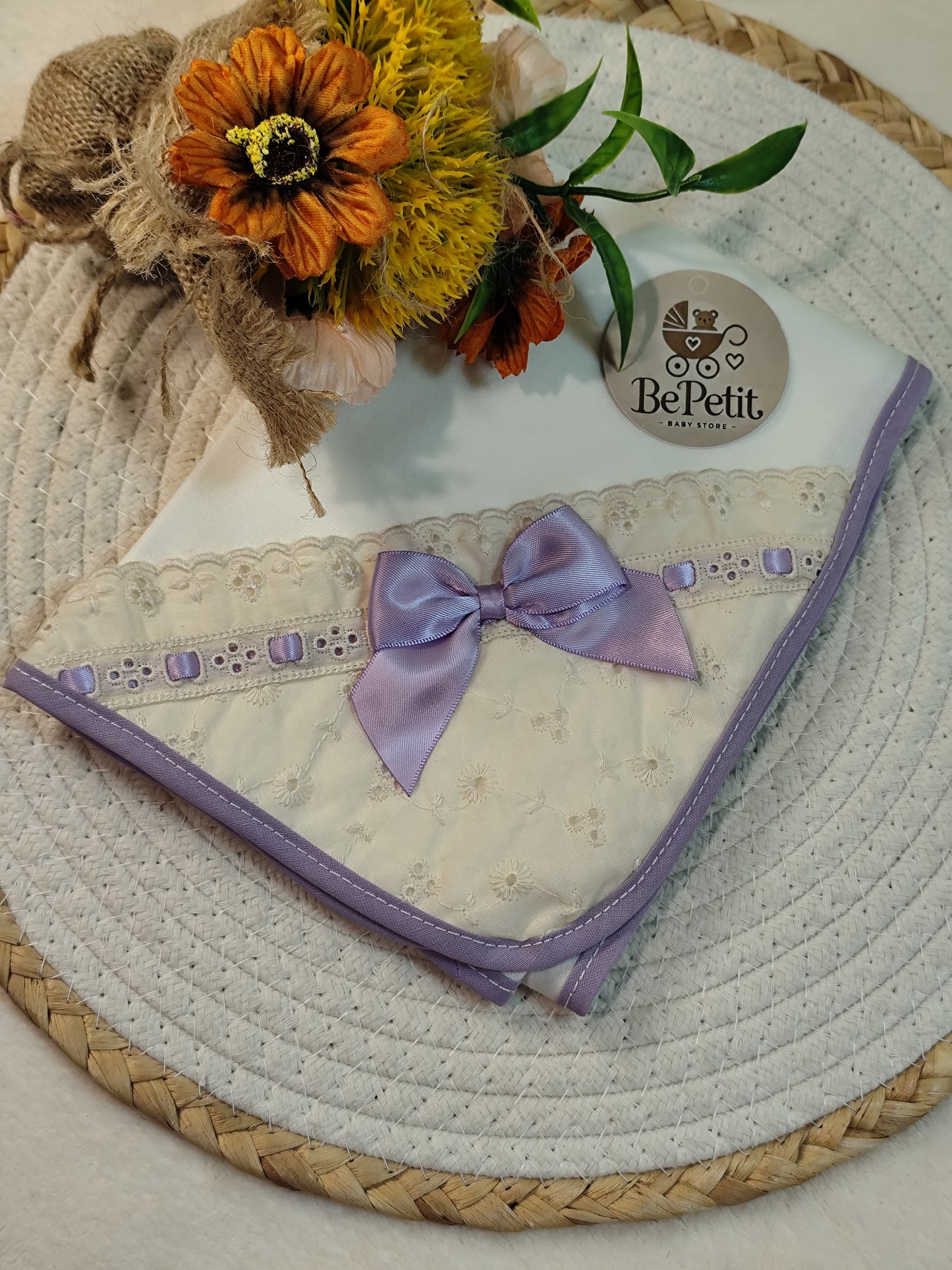 Enxoval saída de maternidade lavanda