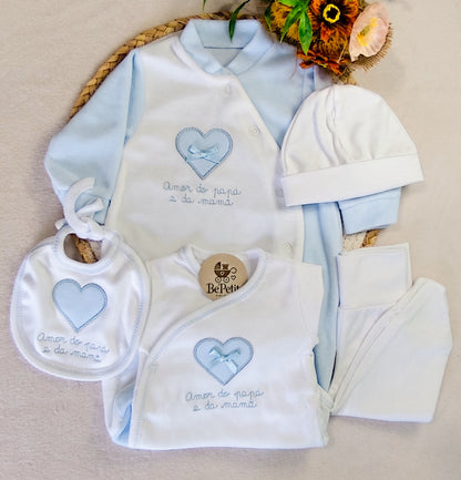 Conjunto "Amor do Papai e da Mamãe" – 5 Peças
