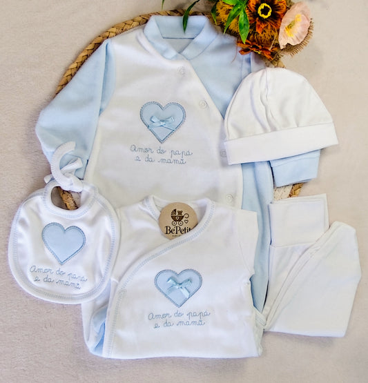 Conjunto "Amor do Papai e da Mamãe" – 5 Peças