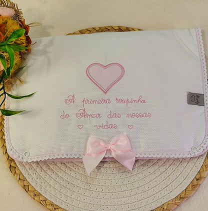 Conjunto primeira roupinha amor das nossas vidas Rosa