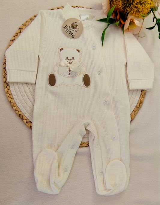 Babygrow Ursinho com laço de Cetim
