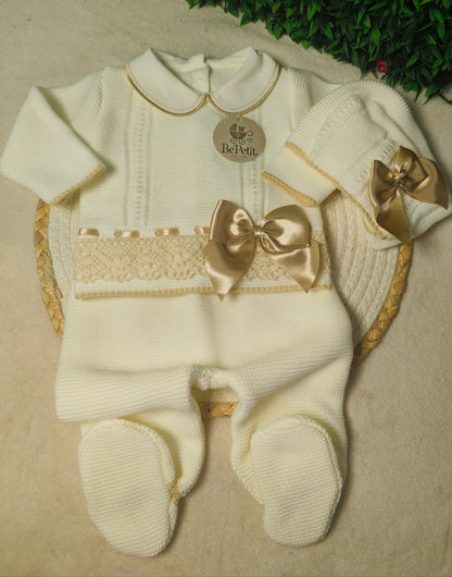 Conjunto saída de maternidade cetim