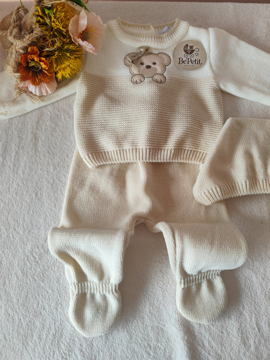 Conjunto 3 peças bege