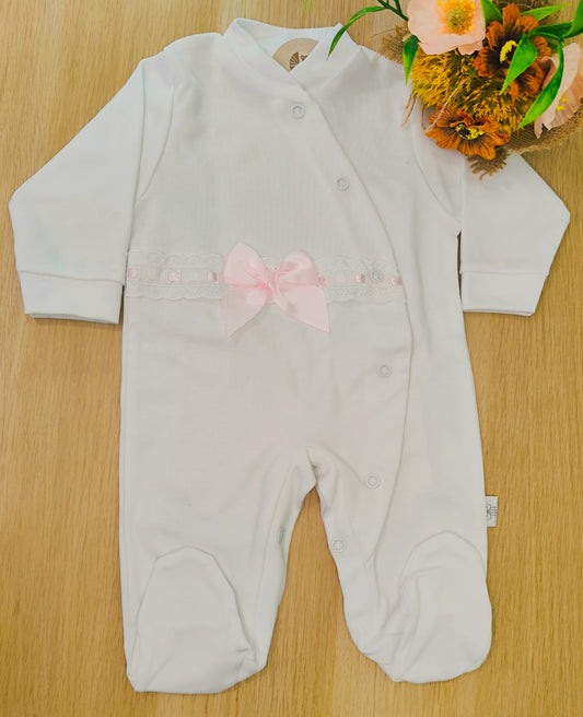 Babygrow laço rosa