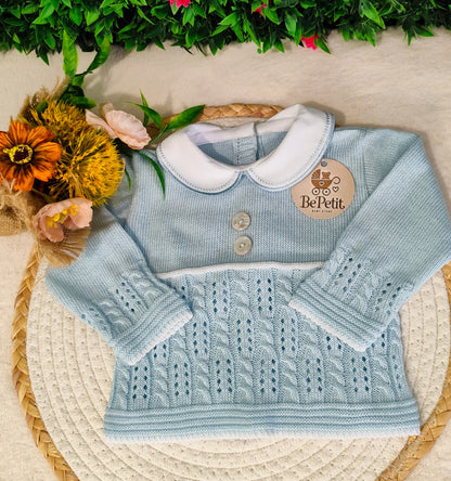 Conjunto saída maternidade azul