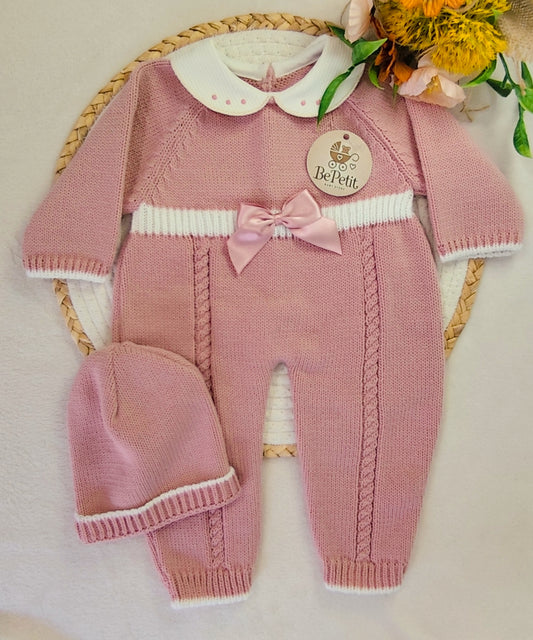Conjunto de malha 2 peças rosa