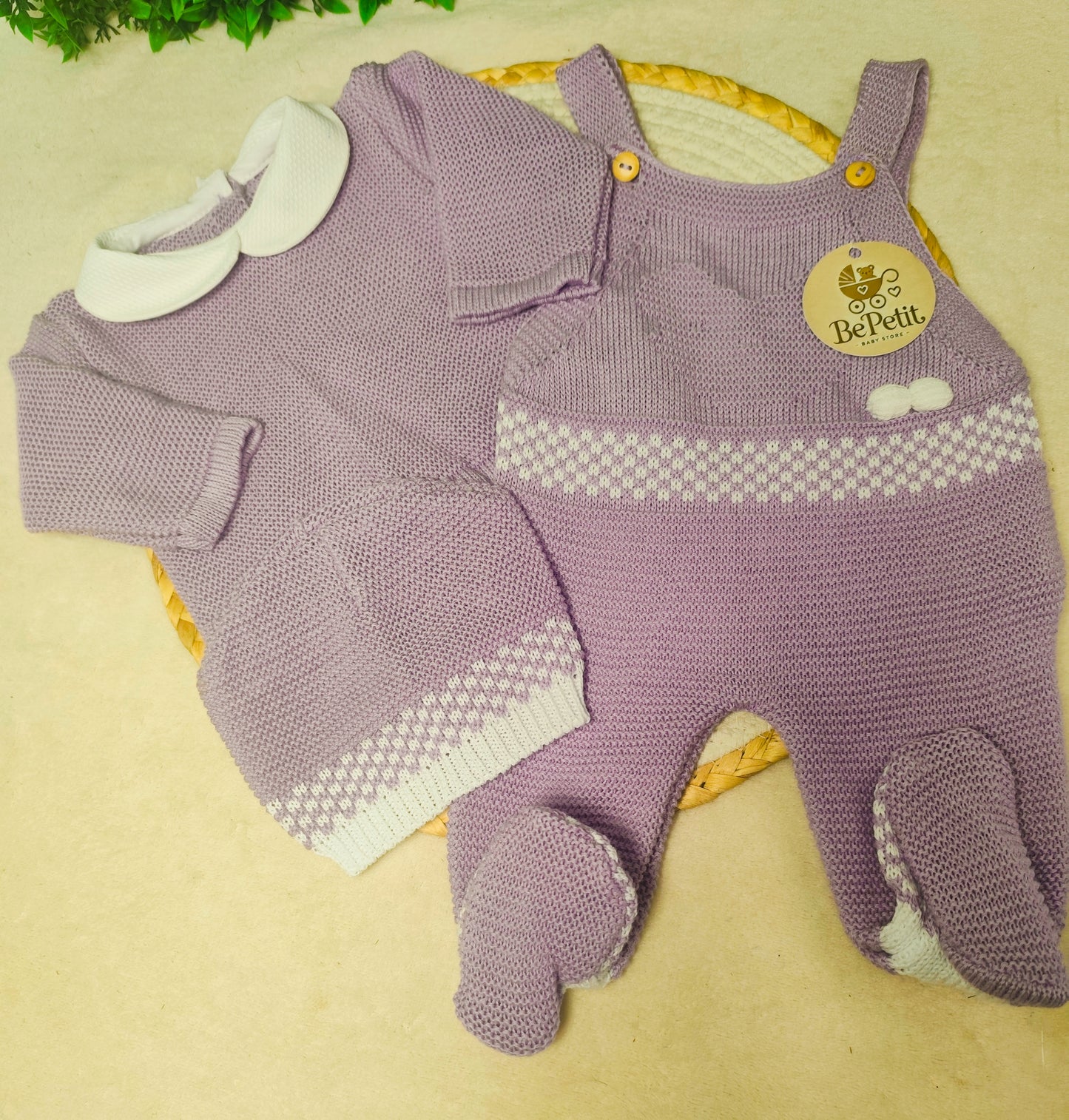 Conjunto de Jardineira Lavanda