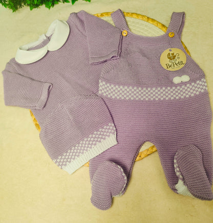 Conjunto de Jardineira Lavanda