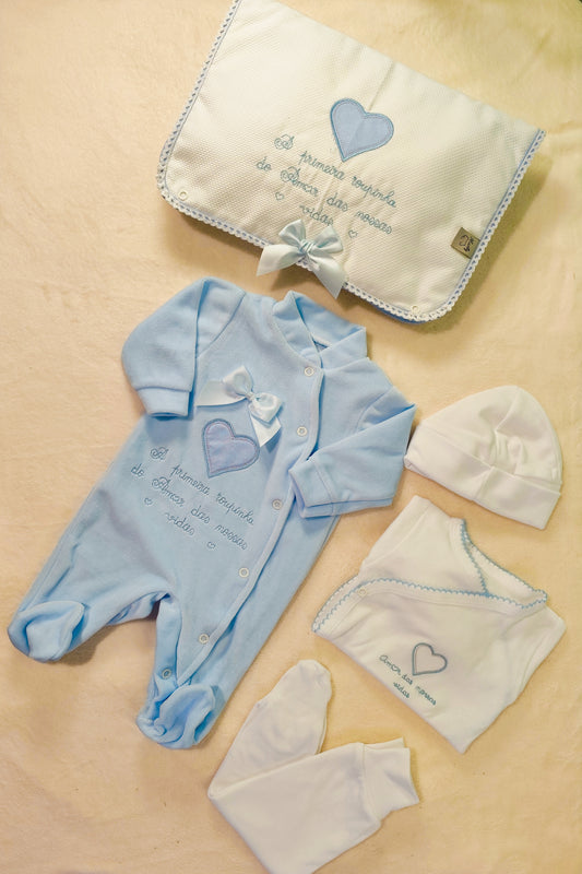 Conjunto primeira roupinha amor das nossas vidas
