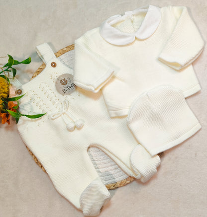 Jardineira pérola conjunto 3 peças