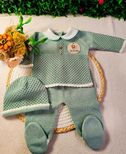 Conjunto malha algodão verde