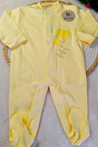 Babygrow algodão mamãe e papai