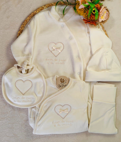 Conjunto "Amor do Papai e da Mamãe" – 5 Peças
