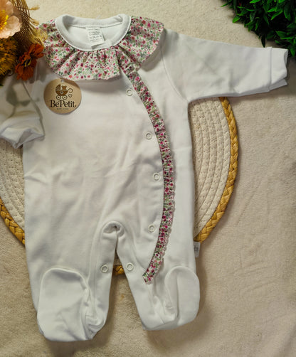 Babygrow ursinho gola  floral