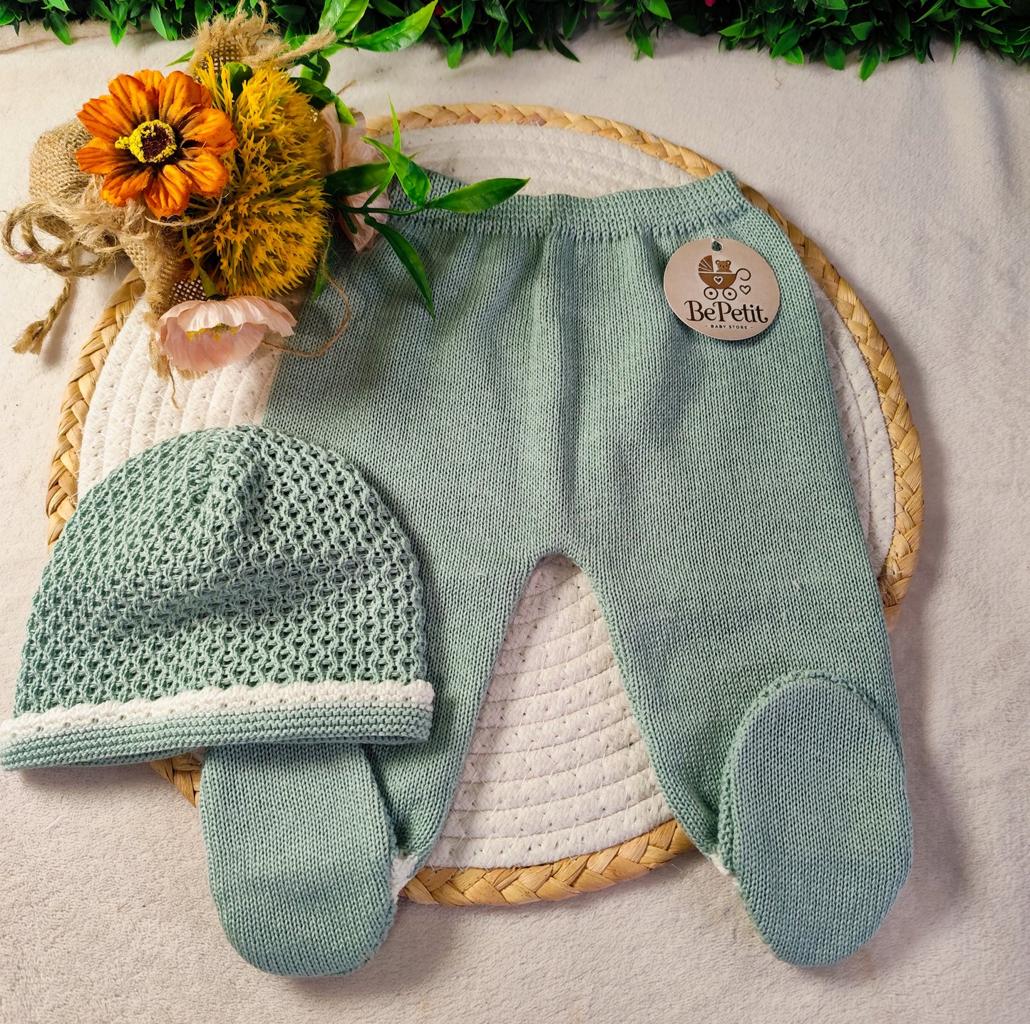 Conjunto malha algodão verde