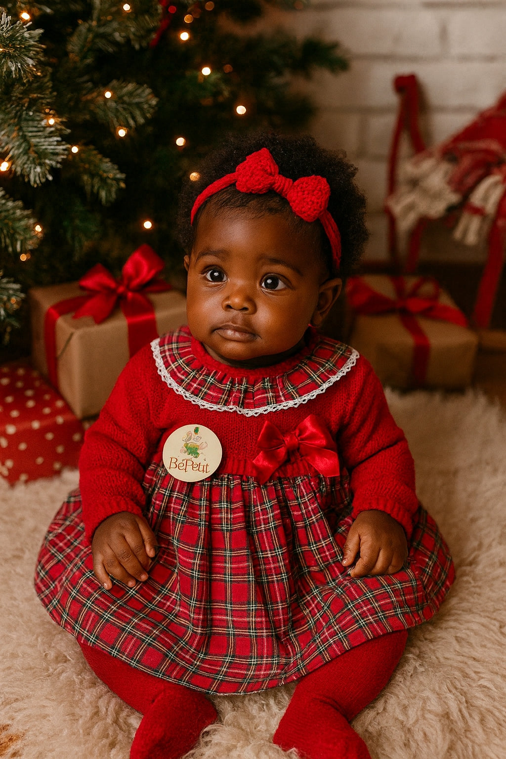 Vestido com laço de cetim